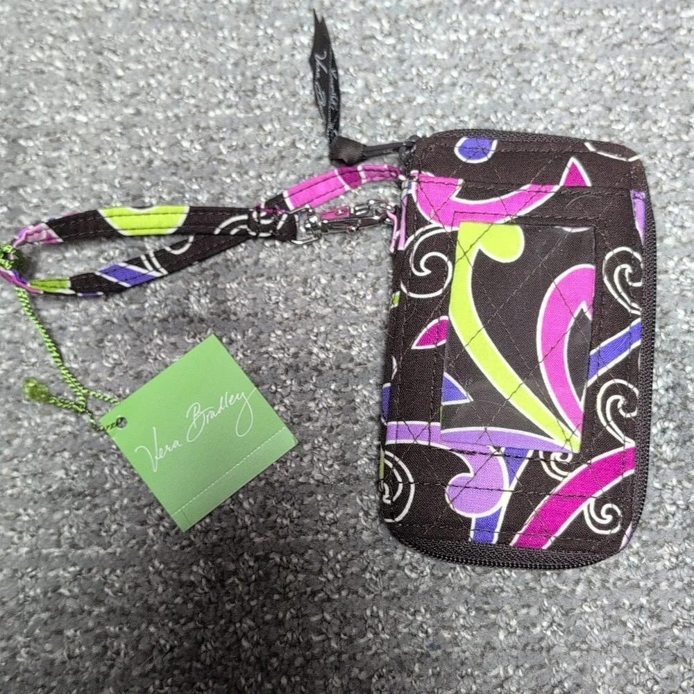 Vera Bradley All In One Wristlet In Purple Punch NWT - Picture 2 of 4